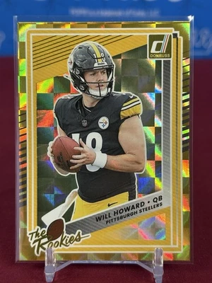 2025 Donruss Football The Rookies Will Howard RC #10 Pittsburgh Steelers - Image 1 of 2