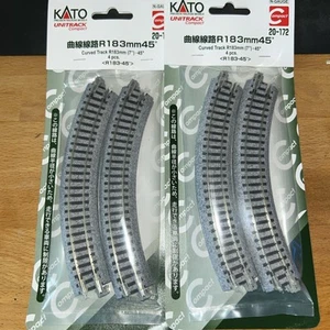 Kato Unitrack Compact Circle 2x 20-172 R183mm 45 N Gauge Track 8 piece curved - Picture 1 of 2