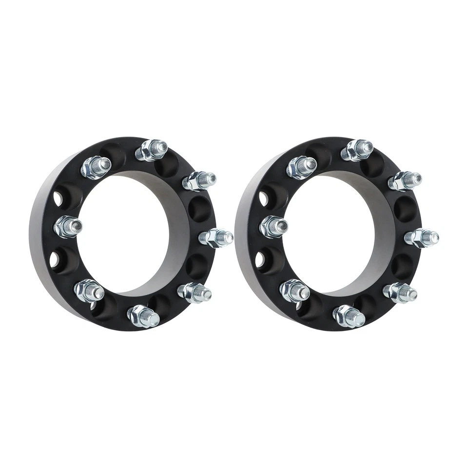 Pair 2" Wheel Adapters 8×6.5" 130mm M14×1.5 For Chevrolet GMC Savana Hummer H2 - Image 1 of 4