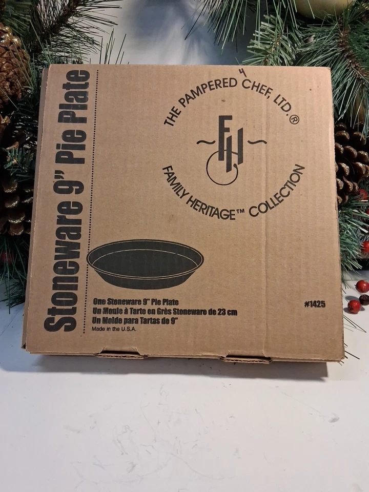 Pampered Chef  9 Inch Stone Pie Plate  Never Used. From The Family Hertage. - Image 1 of 4