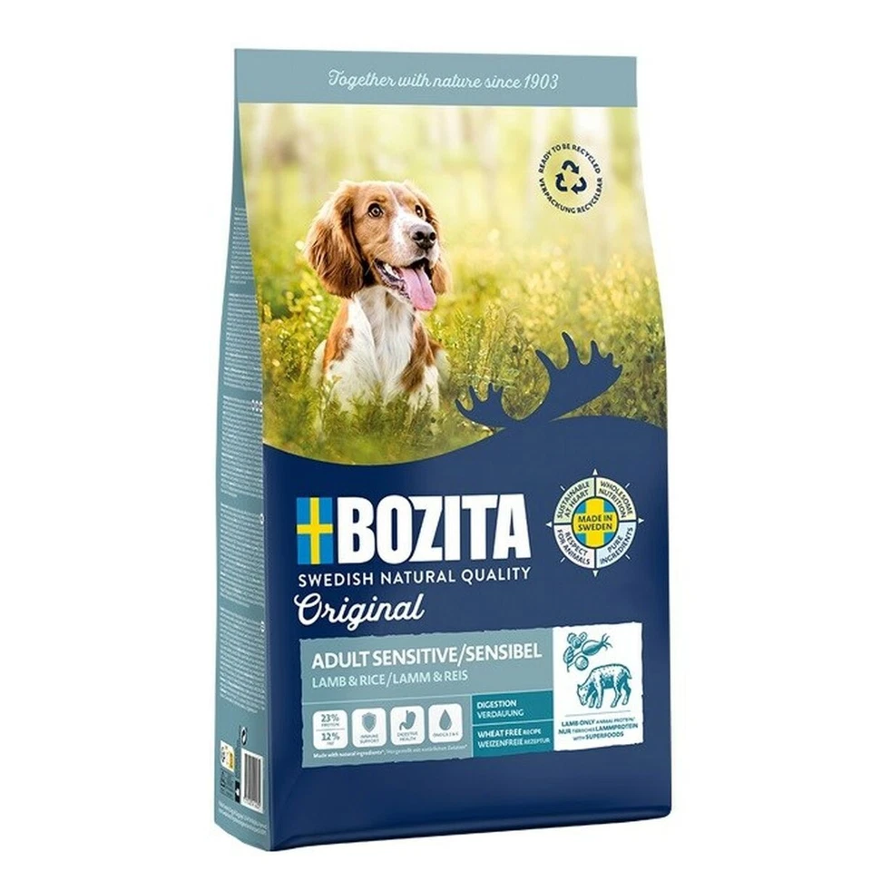 Bozita Original Adult Sensitive Lamm und Reis Trockenfutter für Hunde - 12 kg
