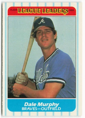 1986 Dale Murphy Fleer League Leaders - Atlanta Braves - Image 1 of 2