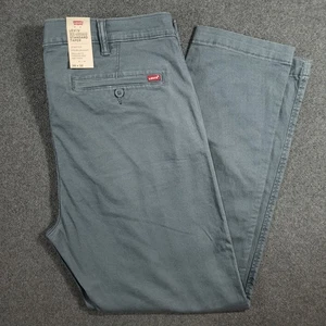 NWT Levis XX Chino Pants Men 38x32 Dark Slate Blue Standard Taper Stretch Cotton - Picture 1 of 13