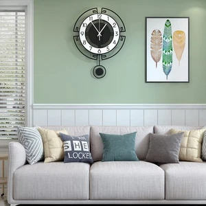 Wall Clock for Living Room Decor, Decorative Modern Wall Clocks with Pendulum... - Picture 1 of 7