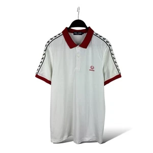 Fred Perry England Tape Logo Polo T-Shirt Men’s Size L - Picture 1 of 13