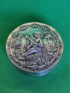 800 Silber Snuffbox Tabatiere Pillendose deutsch innenvergoldet TE211025/1069 - Bild 1 von 9