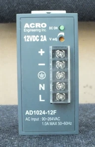 ACRO AD1024-12F RAIL TYPE POWER SUPPLY - Picture 1 of 6