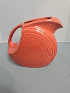 Fiesta Disc Pitcher Large Orange Water Picture 67oz. - Picture 1 of 5