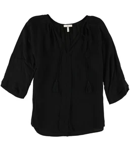 Joe's Womens Breckyn Knit Blouse, Black, Small - Picture 1 of 1