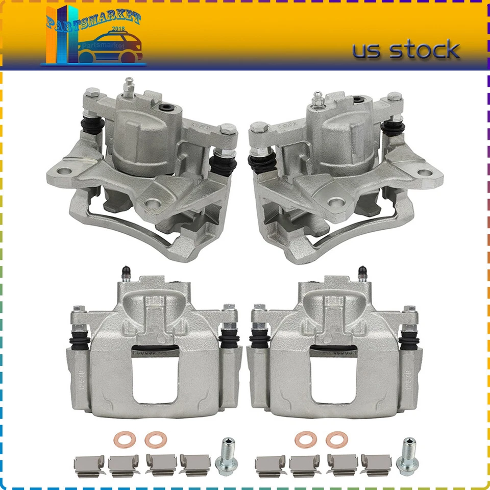 Kit de pinzas de freno delanteras y traseras para 08-2012 Jeep Liberty 2007-2010 Dodge Nitro Foto 1 de 1