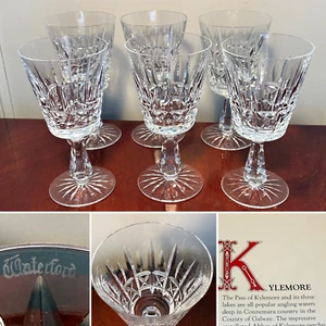 Vintage 6er Set Waterford Kristall Kylemore Wasserkelche/Weingläser IRLAND - Bild 1 von 15
