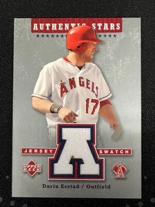 2003 Upper Deck #AS-DE Darin Erstad Authentic Stars Jersey Swatch Anaheim Angels - Picture 1 of 2