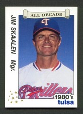 1990 Tulsa DRILLERS All-Decade Team #29 JIM SKAALEN Manager CARLSBAD California