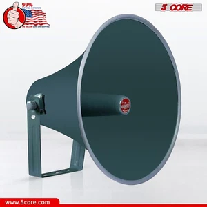5 Core PA Speaker Paging Horn Throat 16 inch Outdoor Siren All Weather Use - Zdjęcie 1 z 20