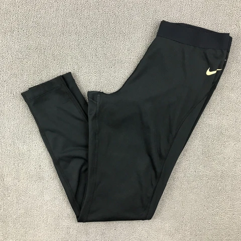 Carolina Panthers Pants Women XL Black Solid NFL Team Legging Nike Dri Fit Cover