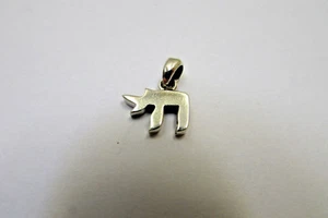 Schlichter und klassischer jüdischer Chai Charm! Sterling Silber Hebräisches Leben nur Anhänger - Bild 1 von 4