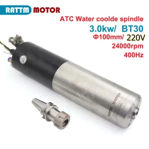 Kit de fresado enrutador cortador de metal CNC refrigeración por agua motor husillo ATC de 3KW BT30 - Imagen 1 de 11