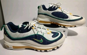 Nike Air Max 98 Mighty Ducks Blanco Azul Marino Verde Neptuno CI3693-100 Para hombres Talla 12” - Imagen 1 de 12