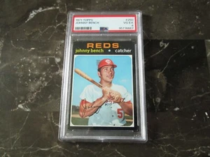 JOHNNY BENCH 1971 TOPPS BASEBALL CARD # 250 GRADED PSA 4 VG-EX - Foto 1 di 2