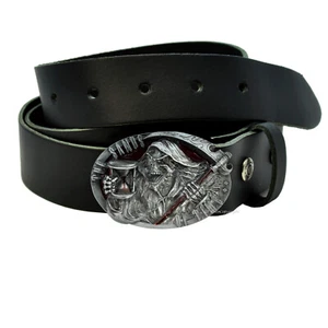 Gothic Biker Buckle Gürtelschnalle USA Reaper Mittelalter Sanduhr Motiv  *172 - Bild 1 von 4