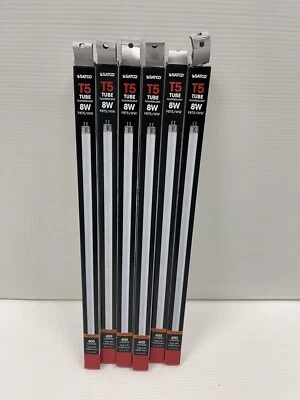 Set of 6- Satco S1905  8-Watt F8T5/WW T5 Tube Warm White  New in Box - Image 1 of 4