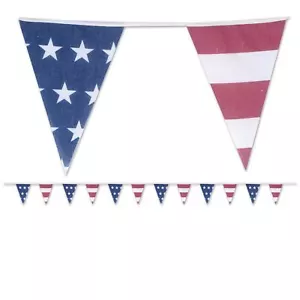 Beistle Americana Fabric Pennant Banner - Party Supply Decoration for Patriotic - Picture 1 of 1