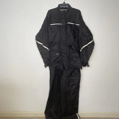 TOUR MASTER Mens 2pcs XL Defender Rain Jacket  Motorcycle Windbreaker Coat Black - Image 1 of 4