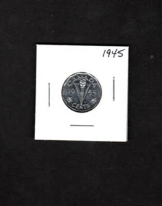 CANADA 1945 STEEL VICTORY 5 CENT COIN VF - Imagen 1 de 2