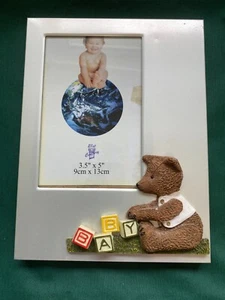 Silver Baby Photo Frame, 9x13cm, Photo Window: 11.5x7.5cm. 270grams. - Picture 1 of 2