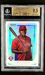 2011 Bowman Chrome Draft Picks Refractor #BDPP36 Larry Greene RC Rookie BGS 9.5 - Picture 1 of 11