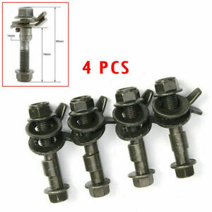 4PCS 14mm Steel Car Four Wheel Alignment Adjustable Camber Bolts 10.9 Intensity