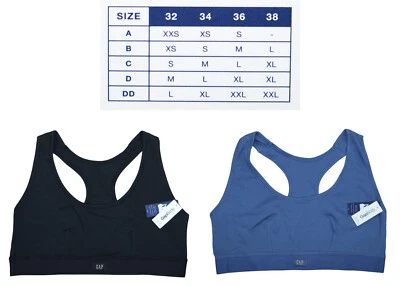 Gap Body Cotton Ribbed Stretch Racerback Pullover Comfort Bralette NWT - Image 1 of 2
