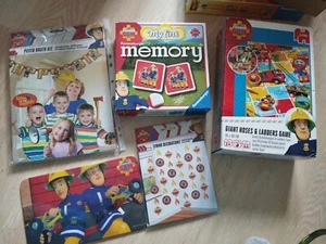Feuerwehrmann Sam Paket Memory Brettchen Leiterspiel Deko Requisiten Geburtstag - Bild 1 von 9