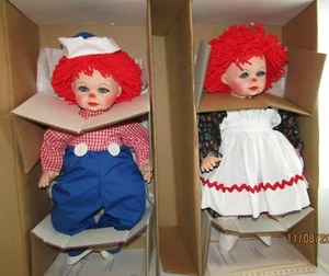 Raggedy Jerri und Jim Puppen SELTEN von Jerri McCloud Raggedy Ann & Andy NEUPREIS - Bild 1 von 12