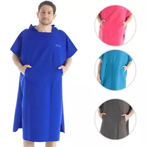 Changing Robe Quick Drying Microfibre Poncho Towel Pocket & Hood Adult Surfing - Picture 1 of 26