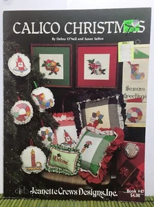 Jeanette Crews Calico Christmas Counted Cross Stitch Patterns Book 47 - Picture 1 of 12
