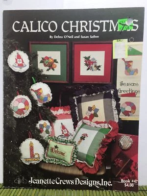Jeanette Crews Calico Christmas Counted Cross Stitch Patterns Book 47 - Image 1 of 4