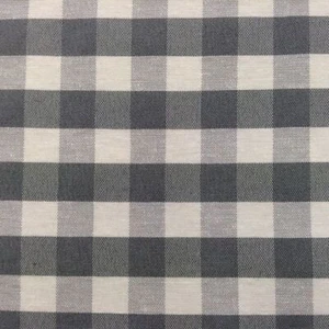 French Grand Collins Gingham Check Grey Curtain Craft Upholstery Fabric - Picture 1 of 5