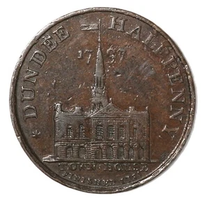 1797 Scotland Angusshire DUNDEE Church Lane Conder Token Halfpenny - Picture 1 of 2
