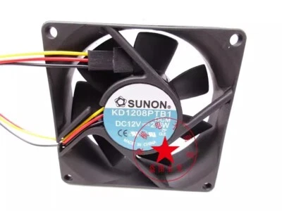 1PC SUNON KD1208PTB1 8025 DC12V 2.5W 8CM 3-wire cooling fan - Image 1 of 2
