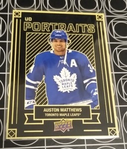 AUSTON MATTHEWS TORONTO MAPLE LEAFS 2022-23 UPPER DECK UD PORTRAITS CARD P-17 