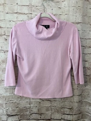 J.A.C. Camisa Mujer Grande Santana Tejida Rosa Pálido Capucha Cuello Elastizada Manga Larga Foto 1 de 4