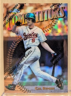 1997 Topps Finest BRONZE REFRACTOR #252 Cal Ripken Jr HOF RARE PARALLEL - Image 1 of 2