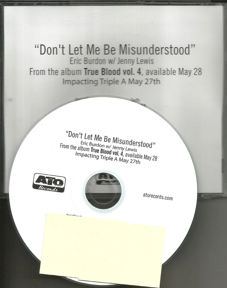 The Animals ERIC BURDON & JENNY LEWIS Don’t Let Me Misunderstood PROMO CD Single Foto 1 de 1