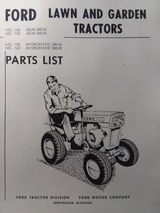 Ford 100 120 Lawn Garden Tractor Parts Manual Gear & Hydro Elect PTO JAC-345754 - Picture 1 of 1