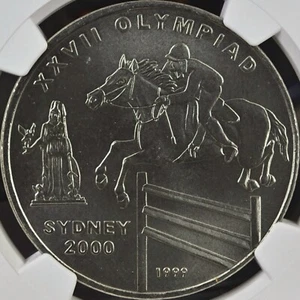 AFGHANISTAN. 1999, 50 Afghanis - NGC MS69 - Top Pop 🥇 Sydney Olympic Equestrian - Picture 1 of 6