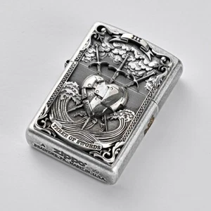 Zippo Windproof Silver Emblem Three of Swords Lighter, Free Shipping, New In Box - Picture 1 of 15