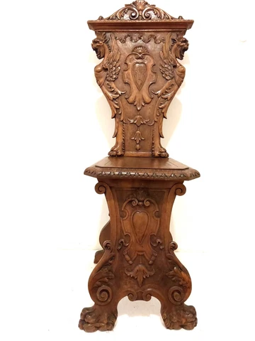 ANTIQUE EXCEPTIONAL FIGURAL CARVED GARGOYLE SGABELLO  ITALIAN RENAISSANCE Cover