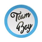 Team Boy Sign Wooden LED Light Round Shape Ornament for Baby Shower Decoration