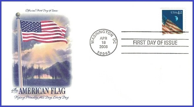 USA5 #4245 U/A ARTCRAFT FDC bandera en la noche Foto 1 de 1